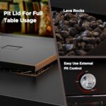 Ciays Propane Fire Pits 28 Inch Outdoor Gas Fire Pit, 50,000 BTU Steel Fire Table with Lid and Lava Rock, Add Warmth and Ambience to Gatherings and Parties On Patio Deck Garden Backyard - Image 4