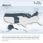 PHI VILLA 2 car Metal Carports 20 x 20 ft Carport with Galvanized Steel Roof, Sturdy Heavy Duty Metal Carport for Cars, Boats, and Tractors - Image 9