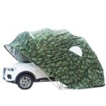 MGBIDMI Large Stainless Steel Carport, Hydraulic Folding Canopy, Heavy Duty Metal Semi Automatic Mobile Cold Proof Carport, Outdoor Retractable Shelter Car Awning,19.6x8.8x8.2ft