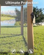 Garveelife 11x11 Pop Up Gazebo Tent with Mosquito Netting, Outdoor Canopy Shelter Easy Setup, Water & UV Resistant - Khaki - Image 5