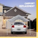 Wesnoy 10 x 20 ft Heavy Duty Carport Canopy Waterproof Garage Car Shelter Tarp Tent for Car Canopy Replacement Cover with 50 Ball Bungees, Only Top Cover, Frame is Not Included - Image 5