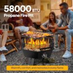 VIVOHOME Portable 58,000 BTU Propane Fire Pit, 24-Inch Smokeless Outdoor Design with Carry Bag, Tank Holder, Ideal for Patio, Backyard, Camping, Tailgating, Deck, RV - Image 2