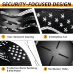 PrimeZone 42" Outdoor Fire Pit with 2 Grills - Wood Burning Firepit for Outside with Cover & Poker, Heavy Duty Metal Fire Pit Large Round Fireplace for Patio, Backyard, Picnic, Camping, Bonfire - Image 5