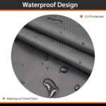 SheeChung Gas Fire Pit Cover Square-Premium Patio Outdoor Cover Heavy Duty Fabric with PVC Coating,100% Waterproof,Anti-Crack,Fits for 29”,30",31",32" Fire Pit/Table Cover (32”L x 32”W x 24”H,Black) - Image 4