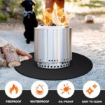 Huchiz 36'' Fire Pit Mat for Solo Stove Bonfire, Double-Sided Fireproof Under Grill Mat Deck Patio Protector Pad, Round BBQ Mat for Solo Stove Accessories, Easy to Clean, Reusable - Image 4