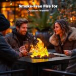 Ciays Propane Fire Pits 28″ Outdoor Gas Fire Pit, 50,000 BTU Square Fire Pit Table with Lava Rocks, 2-in-1 Fire Table with Removable Lid, CSA-Certified for Outside Patio, Parties, Backyard, Garden - Image 7