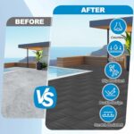 ToLanbbt Plastic Interlocking Deck Tiles 27 Pack 12"x12" Waterproof Indoor Outdoor Composite Patio Flooring Decking Tiles All Weather Use for Patio Porch Balcony Backyard Poolside, Dark Grey - Image 7