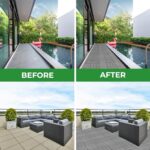 Interlocking Deck Tiles 12"x12"x0.94'' Gray Acacia Wood Patio Decor Flooring Tiles-Interlocking FSC Wood Flooring Squares Tile-Home Decor Floor Wood Tiles. Fresgard Brand Name 10pcs Pack - Image 7