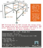 10' x 20' Slope, Lean-to Canopy Fittings Kits, DIY Metal Carport Frame Parts, 1" EMT - Image 6