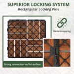 BEEFURNI Acacia Interlocking Deck Tiles (12x12 Pack 10), Acacia Wood Deck Tiles Interlocking Outdoor, Indoor Flooring Mats for Balcony Decor,Patio, Backyard, 1-Year Manufacturer Warranty (Dark Brown) - Image 5