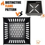 Fire Pits for Outside 17 Inch Collapsible Portable Plug Fire Pit for Camping Travel Picnic Bonfire Backyard Patio Garden Bon Fire Foldable Firepits for Outdoor Wood Burning with Storage Bag - Image 7