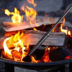 Heavy Duty 32” Long Fireplace Fire Pit Campfire Poker Stick and 26” Fireplace Tongs Tool Sets, Log Grabber, Rust Resistant Black Finish Camping Fireplace Tools for Indoor/Outdoor - Image 5