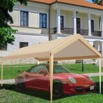 Ysnhsye Carport Replacement Canopy, 10×20 ft, Beige, UV Protection&Waterproof Material, Suitable for Boat, Parties, Weddings, Gardens, Outdoor Camping Tents, Top Cover Only, not Including Frame - Image 6