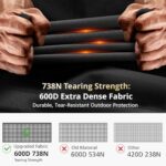 Gas Fire Pit Cover Rectangular 50,52 Inch - Never fades&100%Waterproof,600D Heavy-duty Outdoor Fire Table Cover Rectangle - 52 x 34 x 24 Inch-fireplace cover black - Image 3