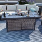 Naga Bahna 52 Inch AluminiumPropane Fire Pits Outdoor Gas Fire Pit, 50,000 BTU Auto-Ignition Gas Firepit Table with Ceramic Tabletop, Steel Base, Glass Fire Stones and Water-Resistant Cover for Patio - Image 3