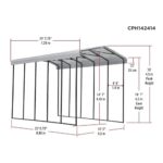 Arrow 14x24x14 DIY RV Carport Kit - Charcoal (CPHC142414) - Image 7