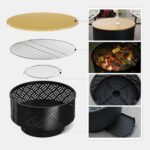 OutVue 26" Wood Burning Fire Pits with Grill & Lid, Fire Pit Table for Outside with Waterproof Cover & Fire Poker, Outdoor Firepit with Functions for BBQ,Table and Bonfire - Image 5