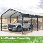 AIRWIRE 10x15 Metal Carport Carports with Enhanced Base Heavy Duty Garage Outdoor Galvanized Car Shelter for Car, Boats and Truck - Image 7