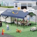 STHOUYN Car Ports 12x20 Heavy Duty Metal Carport Kit, UPF50+ UV Protection Galvanized Steel Car Port for RV/Vehicle Outdoor, 130mph Windproof & 50PSF Snow Load Shelter, Easy Assembly - Image 2