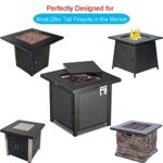 Saking Fire Pit Cover, 28 inch Firepit Covers Square Gas Fireplace Fire Pit Table Cover for Propane Fire Pit- 28 X 28 inch - Image 5