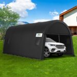 COBIZI Carports 10x20 Heavy Duty Portable Garage with All-Steel Metal Frame & Vents, Round Style Anti-Snow Waterproof Car Canopy Portable Carport Canopy Outdoor Storage Shelter for Car, Boat, Truck - Image 8