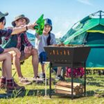 YBING Wood Burning Fire Pit for Outside - 24 Inch Outdoor Fire Pit with Grill, 2-in-1 Square Firepit with Ash Tray and Wood Storage for Camping, Backyard, Patio, Black - Image 5