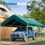 Quictent 10x20 ft Heavy Duty Carport Galvanized Car Tent Outdoor Canopy Boat Shelter with Reinforced Structure - Green - Image 8