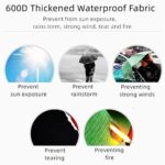 MGBIDMI Large Stainless Steel Carport, Hydraulic Folding Canopy, Heavy Duty Metal Semi Automatic Mobile Cold Proof Carport, Outdoor Retractable Shelter Car Awning,19.6x8.8x8.2ft - Image 5