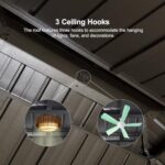 PURPLE LEAF 6.5' X 12' Hardtop Grill Gazebo for Patio Permanent Metal Roof with 2 Side Shelves Deck Yard Tent Aluminum Garden Outside Sun Shade Outdoor BBQ Canopy - Image 5