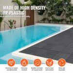 VEVOR Interlocking Deck Tiles, 36 Pack,11.6"x11.6" 36 sq. ft Plastic Waterproof Outdoor Flooring All Weather Use, Patio Floor Decking Covering Tiles for Porch Poolside Balcony Backyard, Dark Grey - Image 6