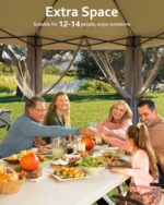 Pop Up Gazebo 13x13, Outdoor Canopy Shelter with 4 Stanbags, 8 Stakes Instant Gazebo Tent for Lawn, Garden, Backyard Deck - Navy Blue(Without Netting) - Image 2