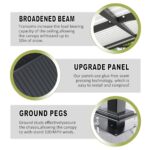 Vigo huseeo 12x20x8.7 FT Carport with Galvanized Steel Roof, Heavy Duty Metal Carport Canopy, Car Shelter Garage for Pickup, Boat, Car and Tractors, Grey - Image 4