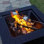 Panovue Fire Pit Table 32 Inch Square Metal Stove for Patio, Backyard, Garden | Multifunctional Outdoor Fireplace for Camping, Heating, Bonfire & Picnic - Image 4