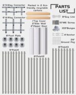 KYBOLT 10 x 20 Ft Heavy-Duty Carport, Portable Garage, 180g PE Waterproof Canopy and 8 x 1.0 mm Poles for Full-Size Pickup Trucks, Boats, and SUVs - White - Image 7