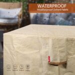 SheeChung Gas Fire Pit Cover Square - 600D Heavy Duty Patio Outdoor Fire Pit Table Cover with PVC Coating,100% Waterproof,Air Vents,Fits for 29/30/31/32 inch Fire Pit/Table Cover (32”L x 32”W x 24”H) - Image 3