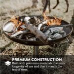 GasOne 23 in Outdoor– Wood Burning Fire Pit – Durable Alloy Steel Fire Pits for Outside – Small Fire Pit for Backyard, Porch, Deck, Camping, BBQ - Image 4