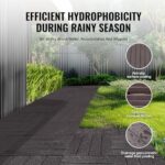 VEVOR Interlocking Deck Tiles, 54 Pack,12"x12" 54 sq. ft Plastic Waterproof Outdoor Flooring All Weather Use, Patio Floor Decking Covering Tiles for Porch Poolside Balcony Backyard, Dark Brown - Image 4