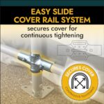 ShelterLogic 10' x 15' x 8' Peak Style Roof Instant Garage Carport Car Canopy with Steel Frame and Waterproof UV-Treated Cover, Sandstone - Image 4