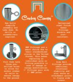 10' x 20' Slope, Lean-to Canopy Fittings Kits, DIY Metal Carport Frame Parts, 1" EMT - Image 5