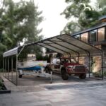 PHI VILLA 2 car Metal Carports 20 x 20 ft Carport with Galvanized Steel Roof, Sturdy Heavy Duty Metal Carport for Cars, Boats, and Tractors - Image 2