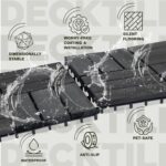 VICTORY RELAX Acacia Wood Decking Tiles 9PCS - Easy Snap Interlocking Deck Tiles for Patio Poolside Balcony Decor - All Weather Waterproof Flooring for Indoor & Outdoor (Round Joints) - Image 4