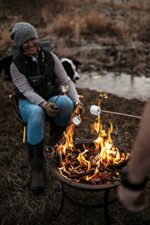 Gas One 22 in Outdoor– Wood Burning Fire Pit with Mesh Lid and Fire Picker – Durable Alloy Steel Fire Pits for Outside – Small Fire Pit for Backyard, Porch, Deck, Camping, BBQ - Image 10