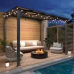 AirWire 10x10 FT Gazebo, Pergola Awnings for Patio with Hardtop Gazebos on Clearance, Patio Covers for Shade and Rain, Lean to Gazebo Sunroom Patio Canopy Outdoor Pergolas for Patios,Decks,Backyard - Image 2