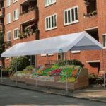ADVANCE OUTDOOR 10x20 ft Heavy Duty Carport Potable Car Canopy Garage Party Tent Boat Shelter, Adjustable Height from 9.5 ft to 11 ft, White - Image 8