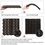 Yaheetech 27PCS Acacia Wood Interlocking Flooring Tiles Waterproof Flooring for Outdoor & Indoor Patio,Balcony,Garden,Poolside,12 × 12 in,Black - Image 8