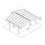 Canopia Arizona Breeze Aluminum & Steel Double Carport Kit - Arched Style (HG9104) - Image 6