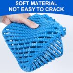 MYFAMIREA Modular Interlocking Cushion 12 Pack 11.8" x 11.8" Rubber Floor Tiles Non-Slip Splicing Drainage Mats for Deck, Pool, Shower, Patio, Balcony, Bathroom, Kitchen, Yard (2 Rows Dots, Blue) - Image 3