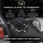 Outland Living Firebowl 805 Firecube 14” Portable Square Smokeless Propane Fire Pit – Outdoor Gas Fire Pit with Cover & Carry Kit, Lava Rocks, 58,000 BTU, Black - Image 2