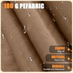 Carport Canopy 10'x20' Heavy Duty Replacement Cover, Beefull Carport Replacement Canopy for Car Garage, Waterproof & UV Protected Tarp with Ball Bungees, Beige(Frame is not Included) - Image 2