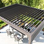 MARURY Outdoor Pergola, Leisure House Gazebo Sheds, Waterproof Louver Roof System Garden Aluminium Pergola Gazebo Canopy, for Backyard, Patio, Garden - Image 6